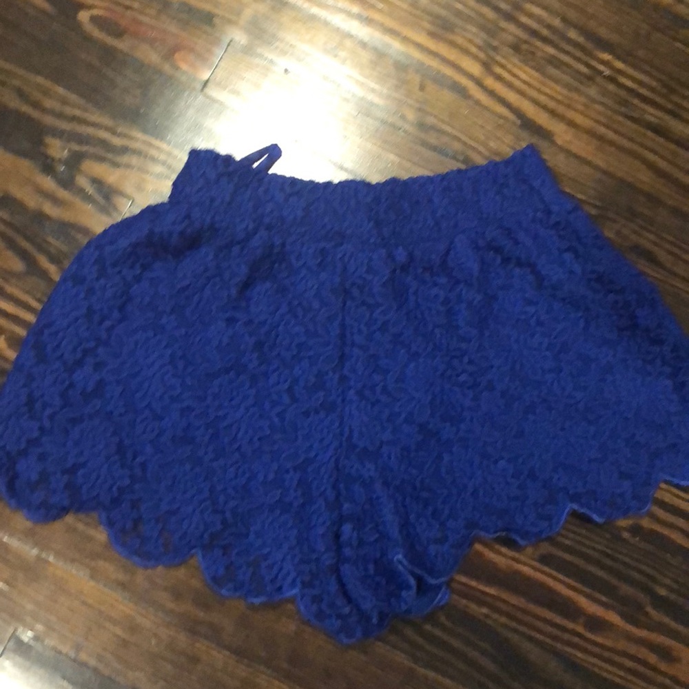 Free People Blue Lace Short with elastic waistband